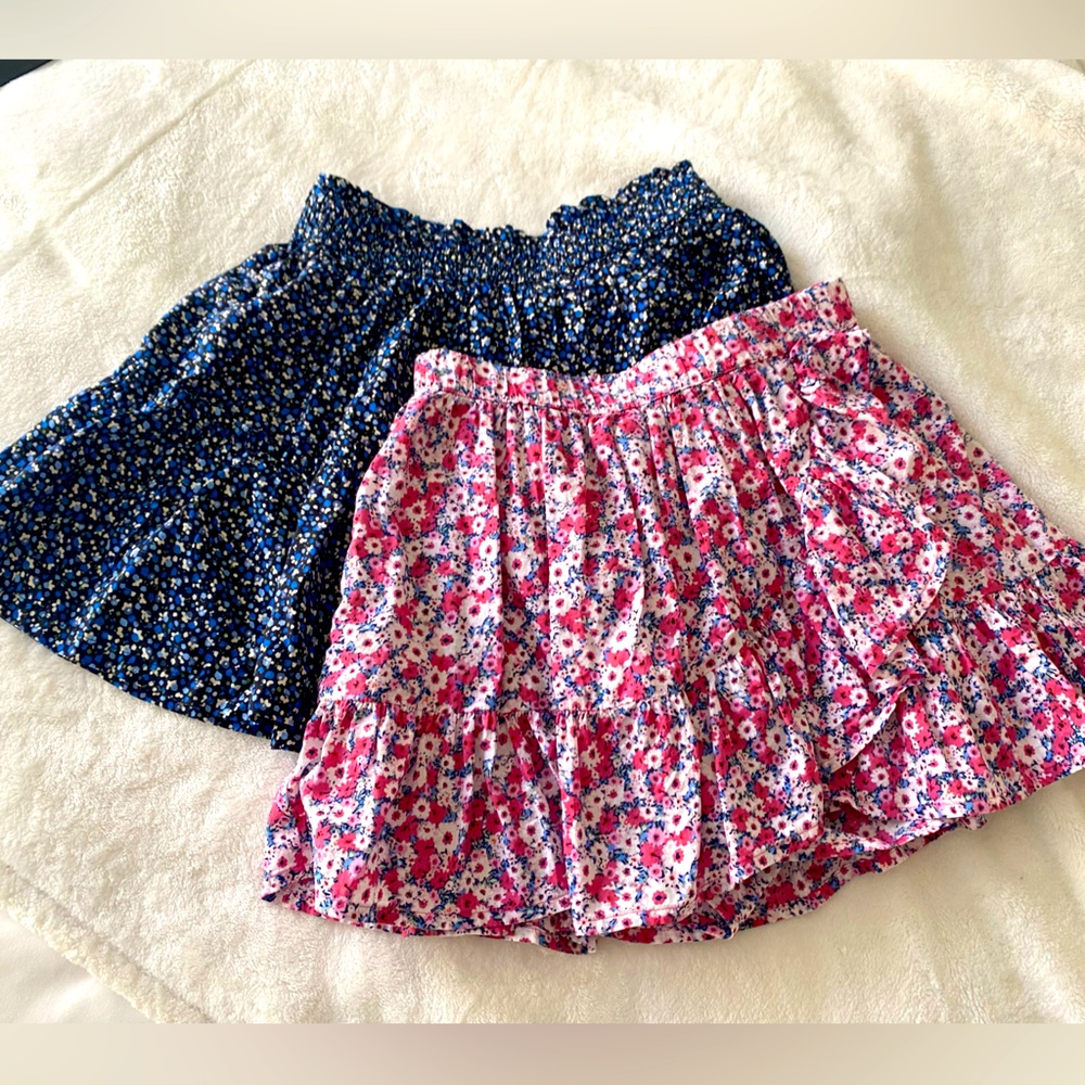 GAP Kids 2 Floral Skirts. Size 8 & 10